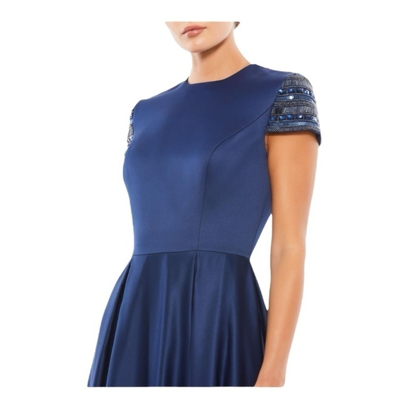 Mac Duggal Hand-Beaded Cap Sleeve A-Line Gown NWT - Picture 5 of 10